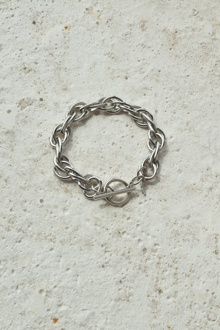 ダブル チェーン ボリューム マンテル ブレスレット