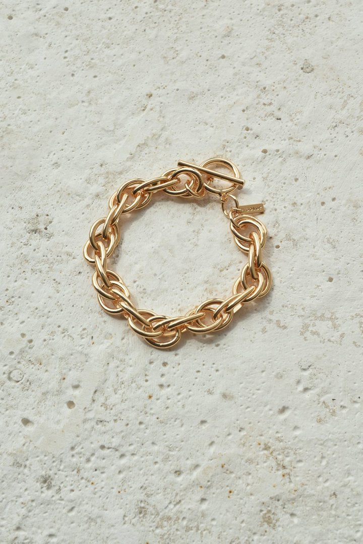 ダブル チェーン ボリューム マンテル ブレスレット