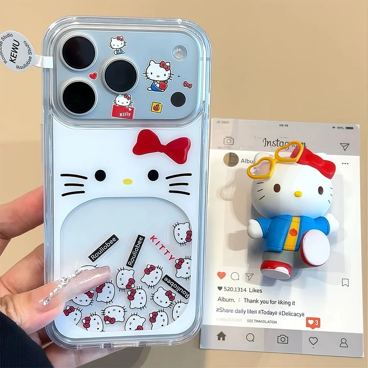 キティ スマホケース流砂スライダーかわいい大口KT猫17/16promaxアップル15対応13/14 pro max携帯ケースカバー