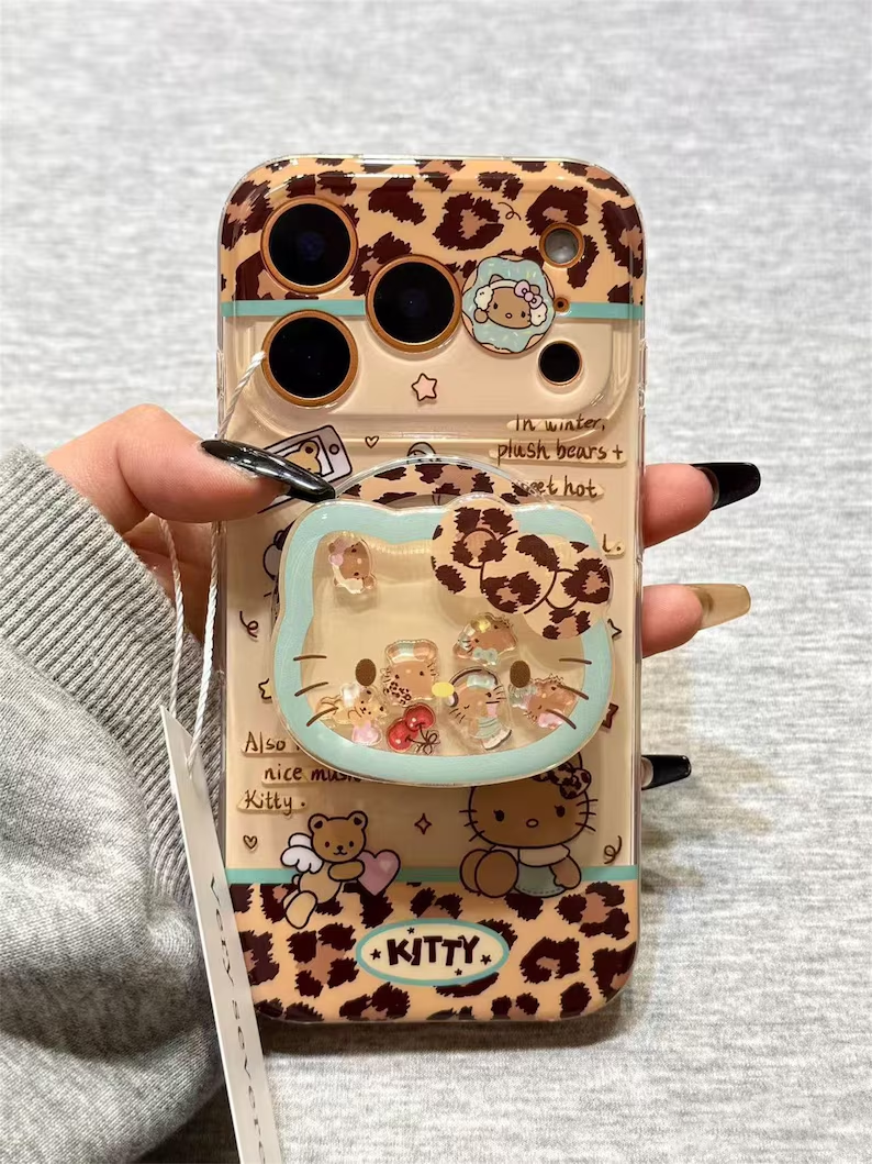 ハローキティ MagSafe スマホケース、iPhone 17 Pro Max ケース、iPhone 16 Pro Max ケース、iPhone 15 Pro ケース、iPhone 14 ケース、マグネットグリップスタンドケース