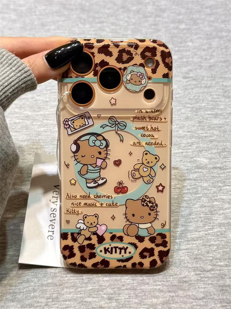 ハローキティ MagSafe スマホケース、iPhone 17 Pro Max ケース、iPhone 16 Pro Max ケース、iPhone 15 Pro ケース、iPhone 14 ケース、マグネットグリップスタンドケース