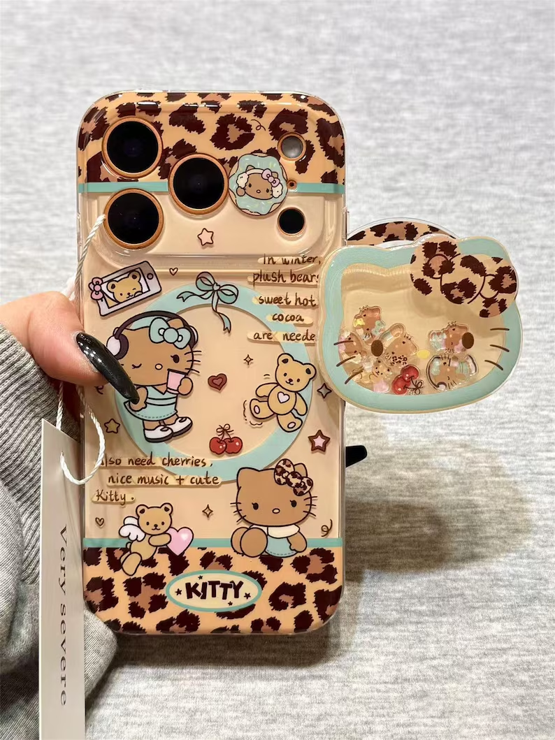 ハローキティ MagSafe スマホケース、iPhone 17 Pro Max ケース、iPhone 16 Pro Max ケース、iPhone 15 Pro ケース、iPhone 14 ケース、マグネットグリップスタンドケース