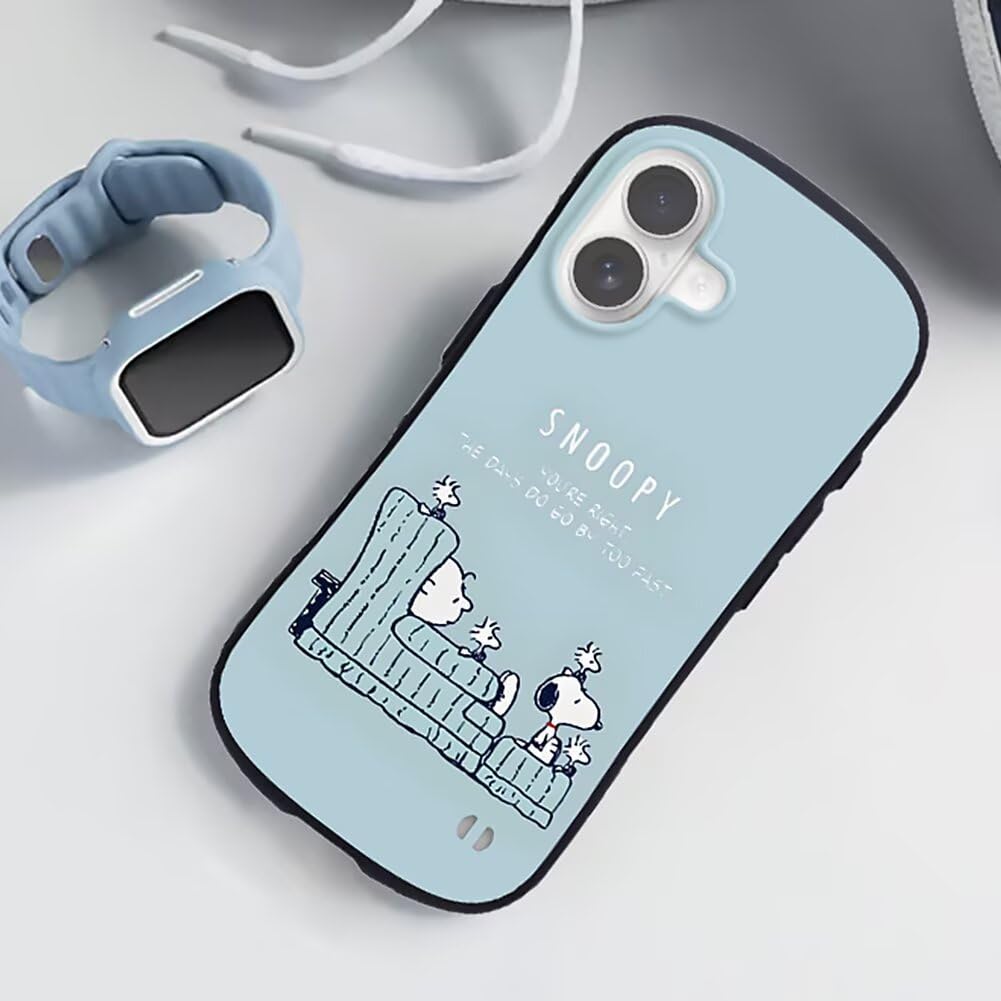 iPhone 17 用 ケース スヌーピー 磁気吸着 MagSafe対応 背部支点設計 滑り止め おしゃれ 可愛い 耐衝撃 指紋防止 ストラップホール付き