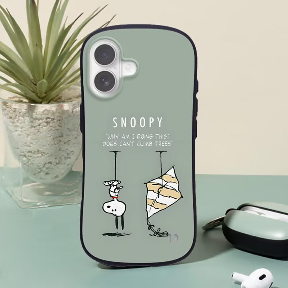 iPhone 17 用 ケース スヌーピー 磁気吸着 MagSafe対応 背部支点設計 滑り止め おしゃれ 可愛い 耐衝撃 指紋防止 ストラップホール付き