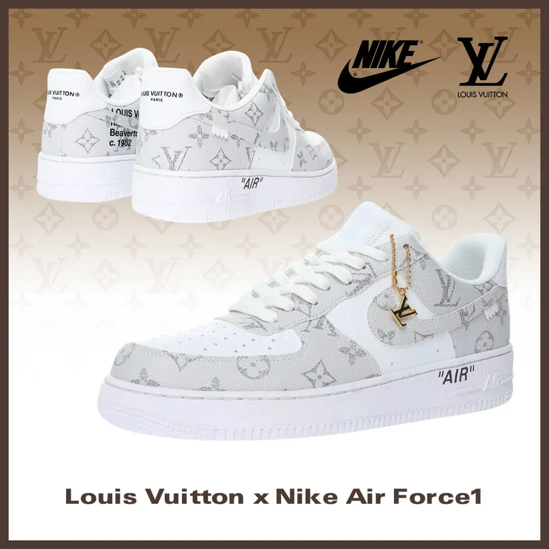 【日本未入荷】♪超入手困難LOUIS VUITTON X NIKE AIR FORCE1 白【代金引換】
