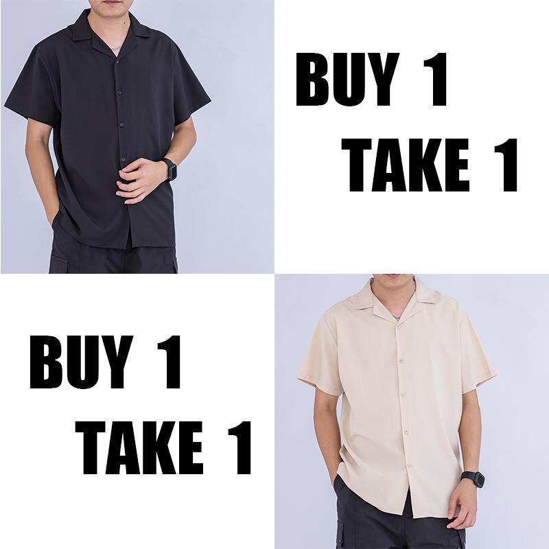OTAKU BUY 1 TAKE 1 POLO Shirt Lapel Neck Short Sleeve Unisex Menswear Top Casual