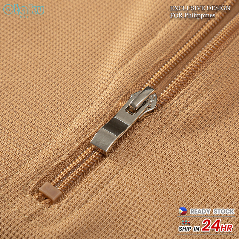 Otaku Half-Zip Polo Shirt Men's Korean Style Casual Short Sleeve Plain Half Sleeves Polo Collar