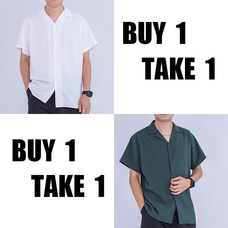 OTAKU BUY 1 TAKE 1 POLO Shirt Lapel Neck Short Sleeve Unisex Menswear Top Casual