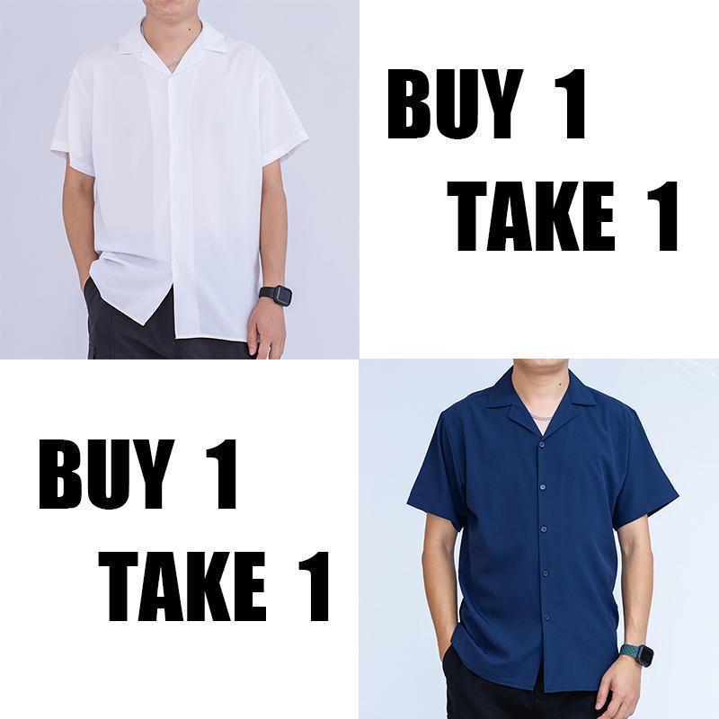 OTAKU BUY 1 TAKE 1 POLO Shirt Lapel Neck Short Sleeve Unisex Menswear Top Casual