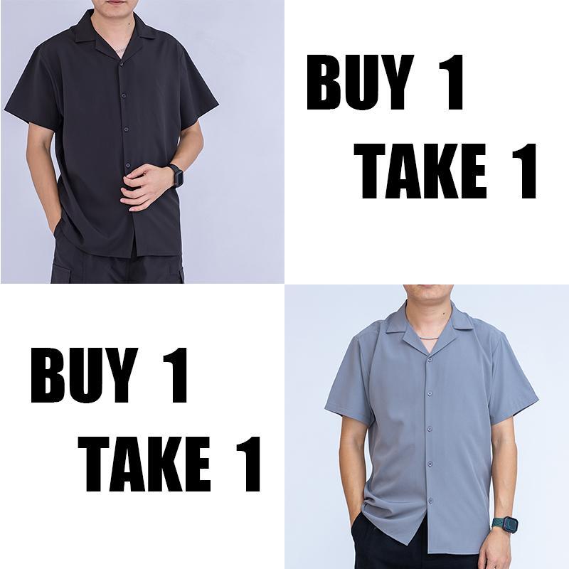 OTAKU BUY 1 TAKE 1 POLO Shirt Lapel Neck Short Sleeve Unisex Menswear Top Casual