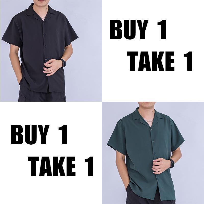 OTAKU BUY 1 TAKE 1 POLO Shirt Lapel Neck Short Sleeve Unisex Menswear Top Casual