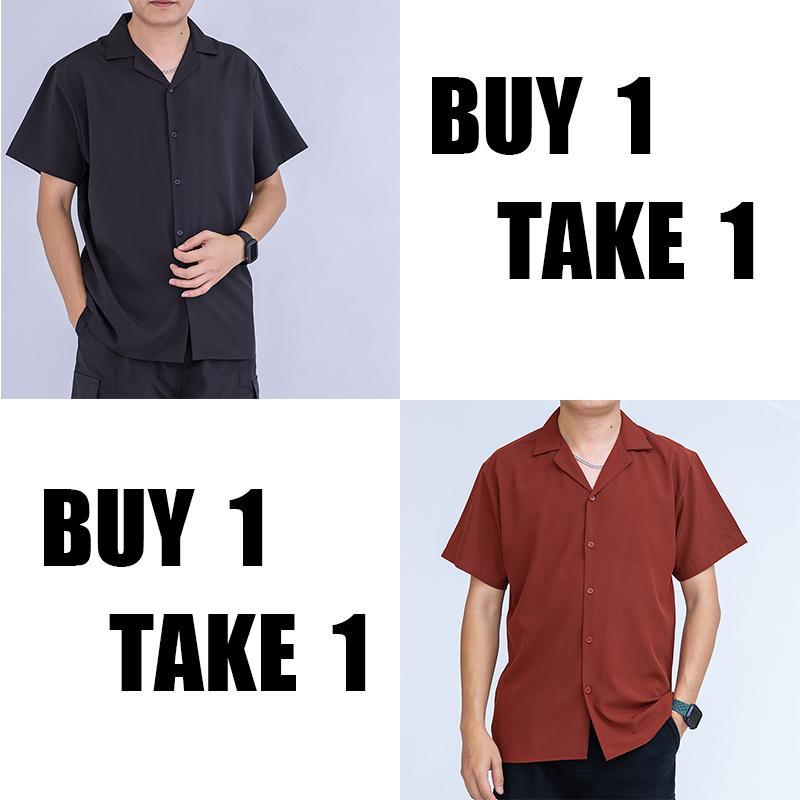 OTAKU BUY 1 TAKE 1 POLO Shirt Lapel Neck Short Sleeve Unisex Menswear Top Casual