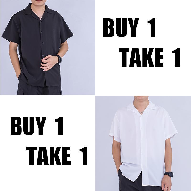 OTAKU BUY 1 TAKE 1 POLO Shirt Lapel Neck Short Sleeve Unisex Menswear Top Casual