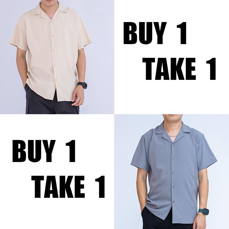 OTAKU BUY 1 TAKE 1 POLO Shirt Lapel Neck Short Sleeve Unisex Menswear Top Casual