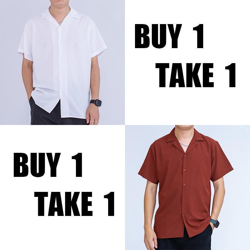 OTAKU BUY 1 TAKE 1 POLO Shirt Lapel Neck Short Sleeve Unisex Menswear Top Casual