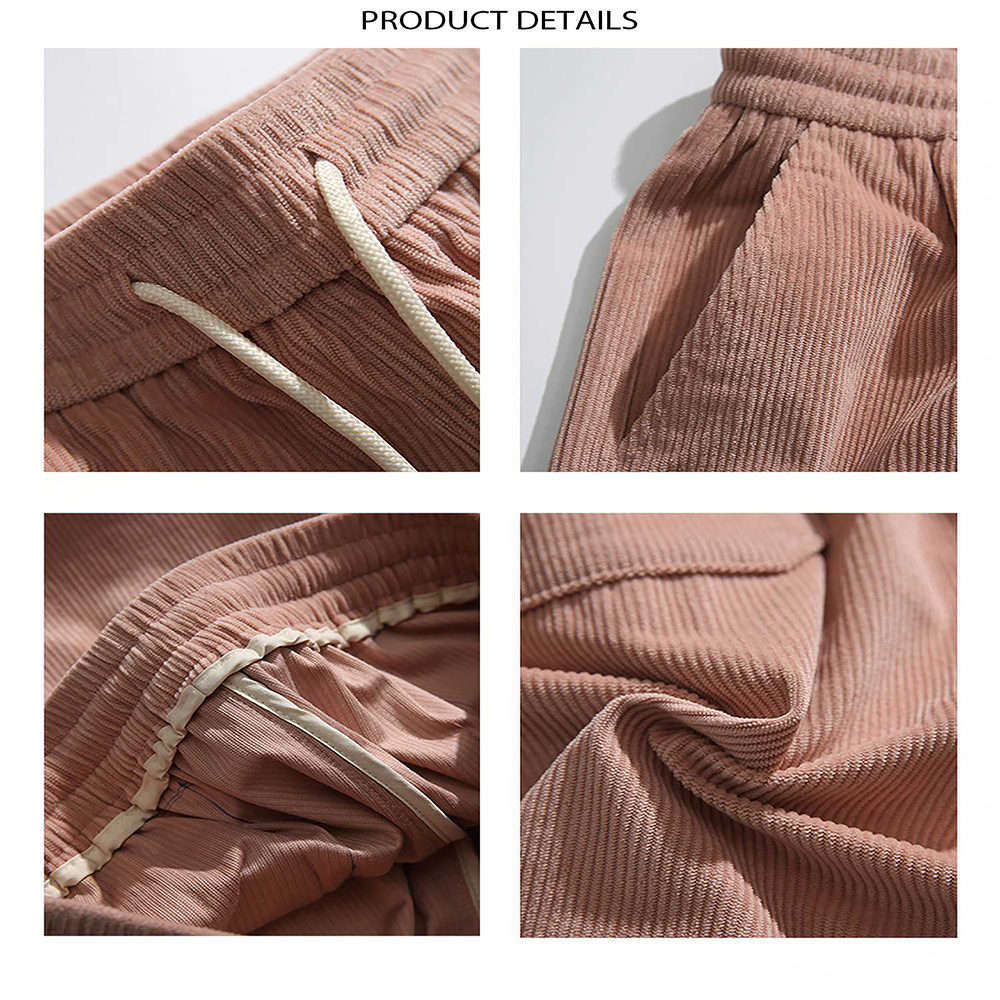 Otaku Men's Premiun Shorts Pants 220g Trendy Corduroy Shorts With Back Pocket For Men Casual Sport