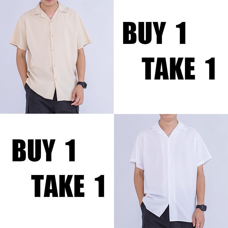 OTAKU BUY 1 TAKE 1 POLO Shirt Lapel Neck Short Sleeve Unisex Menswear Top Casual