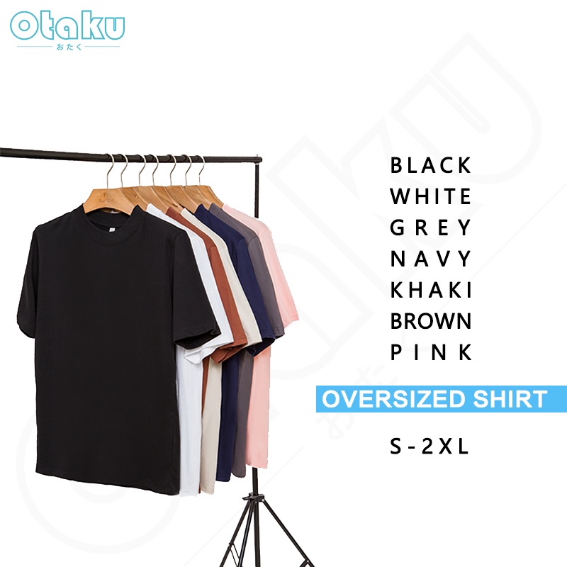 OTAKU 100 Cotton T-Shirt For Men Classic Crew Neck Solid Color Tee Pc Inspired Shirt 200gsm