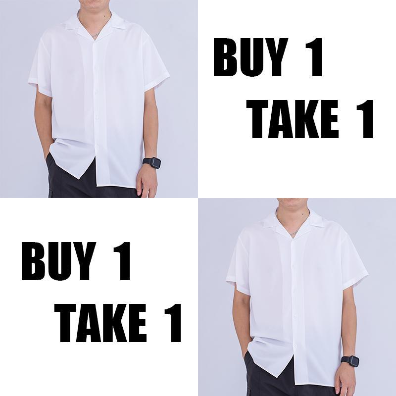 OTAKU BUY 1 TAKE 1 POLO Shirt Lapel Neck Short Sleeve Unisex Menswear Top Casual