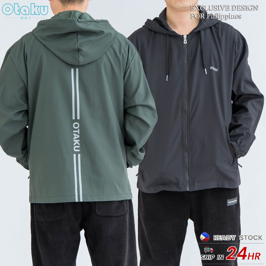 OTAKU Bomber Jacket For Men Korean Style Windbreaker Motorcycle Jackets Casual Formal Hoodie Jacket