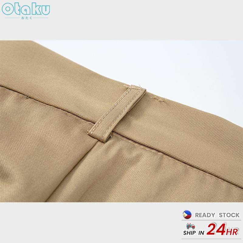 OTAKU Men Slacks Formal Pants Korean Style Casual Fit Straight Cut Khaki Formal Office Pants