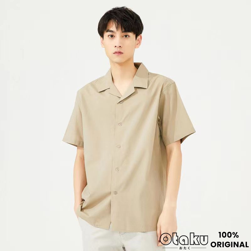 OTAKU Hawaiian Polo Suit For Men Floral Shirt Set Beach Oversized Plus Size