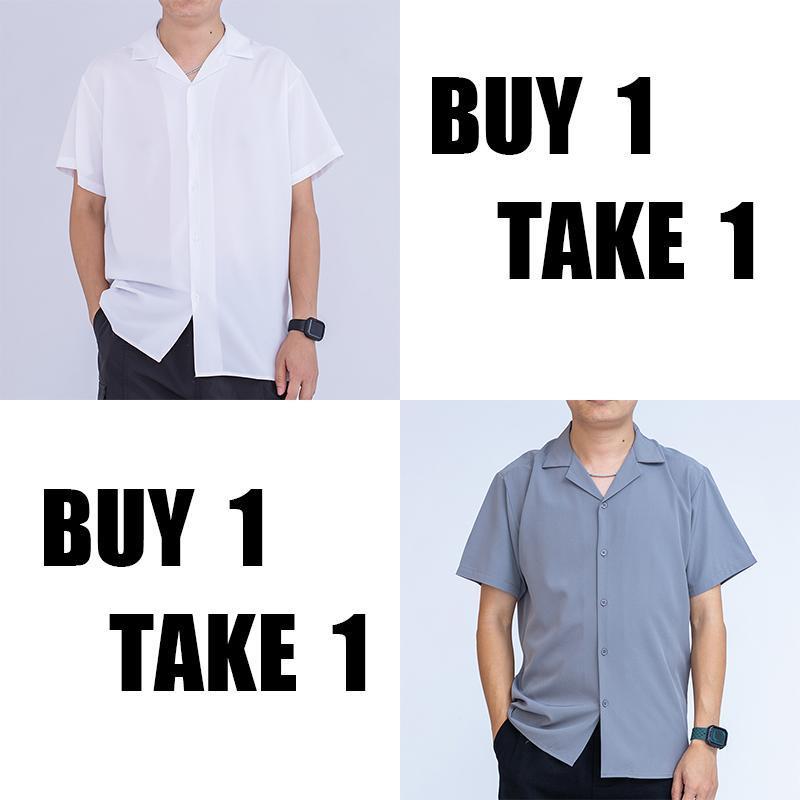 OTAKU BUY 1 TAKE 1 POLO Shirt Lapel Neck Short Sleeve Unisex Menswear Top Casual