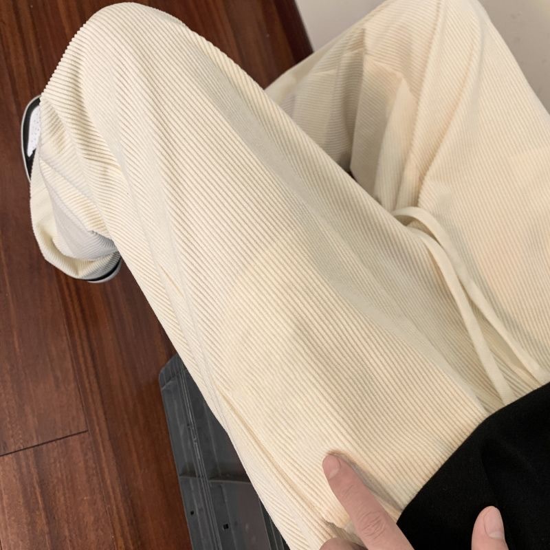 Otaku Corduroy Pants For Men Black straight cut pants Green corduroy pants Korean  Trouser Pants Men