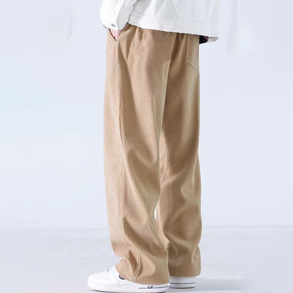 Otaku Corduroy Pants For Men Black straight cut pants Green corduroy pants Korean  Trouser Pants Men