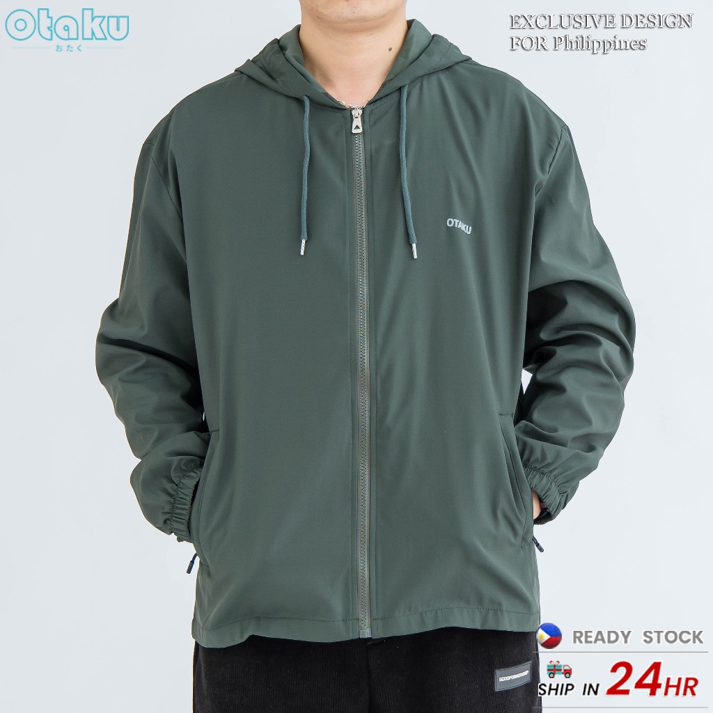 OTAKU Bomber Jacket For Men Korean Style Windbreaker Motorcycle Jackets Casual Formal Hoodie Jacket