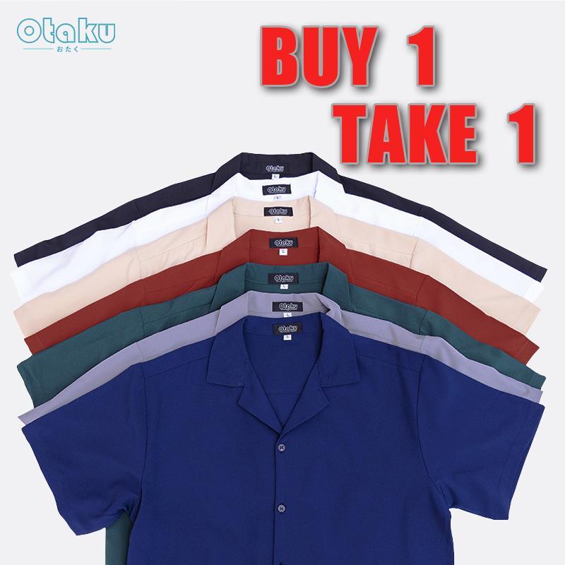 OTAKU BUY 1 TAKE 1 POLO Shirt Lapel Neck Short Sleeve Unisex Menswear Top Casual