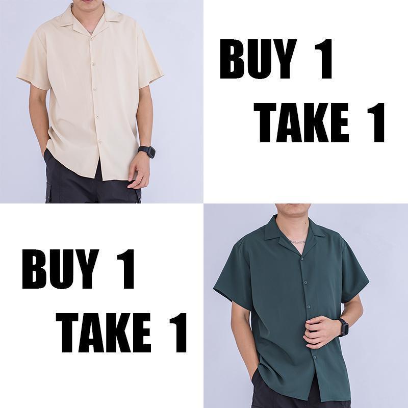 OTAKU BUY 1 TAKE 1 POLO Shirt Lapel Neck Short Sleeve Unisex Menswear Top Casual