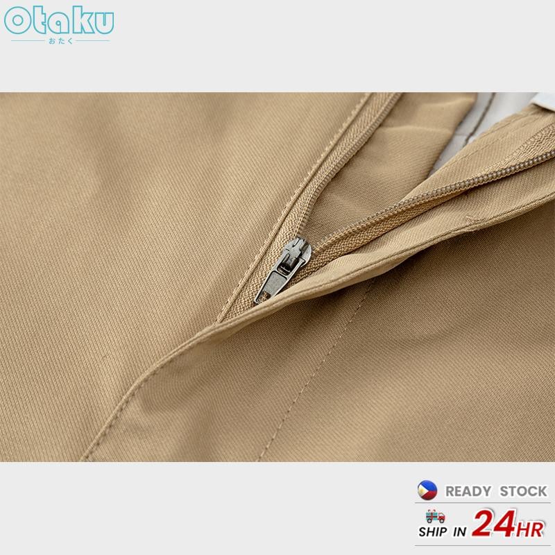 OTAKU Men Slacks Formal Pants Korean Style Casual Fit Straight Cut Khaki Formal Office Pants