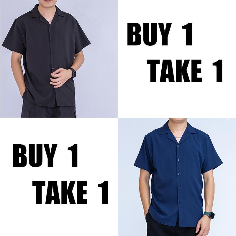 OTAKU BUY 1 TAKE 1 POLO Shirt Lapel Neck Short Sleeve Unisex Menswear Top Casual