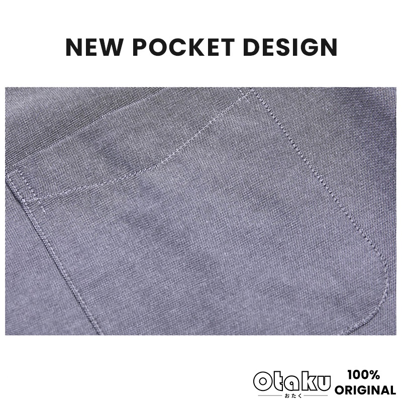 OTAKU Polo Shirt Oxford Cotton Short Sleeve Leisure For Men Plus Size Plain With Pocket