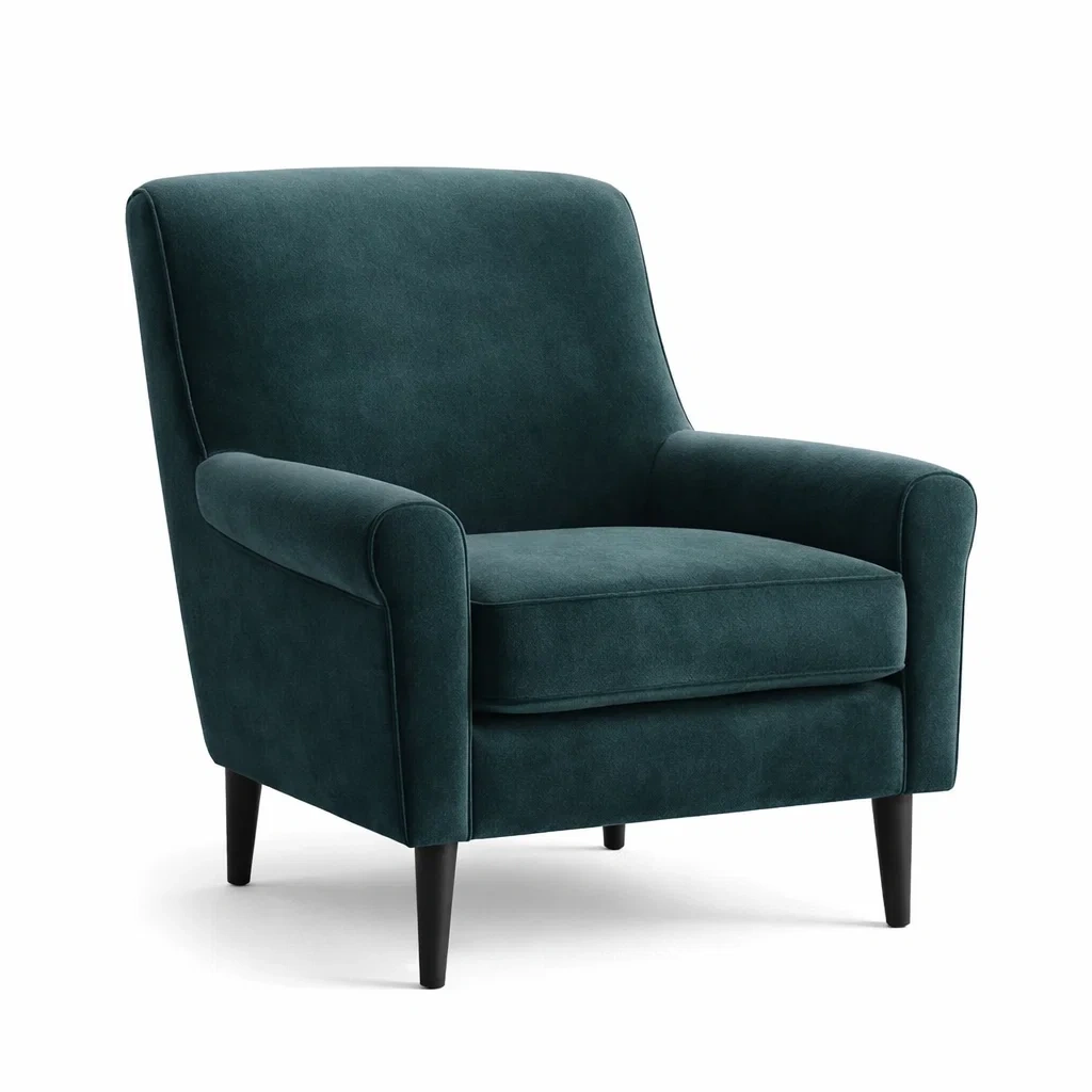 Fauteuil en velours polyester vert-HOME trovez
