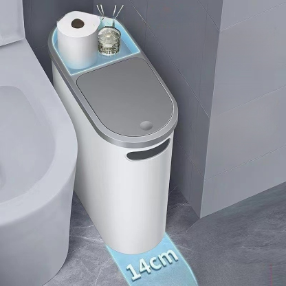 Household Press Top Trash Can for Tight Spaces