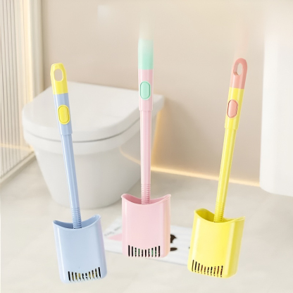 2-in-1 suction cup liquid-filling toilet brush