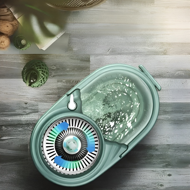 Home Rotating Manual Mop Bucket Set Hands-Free Dehydration
