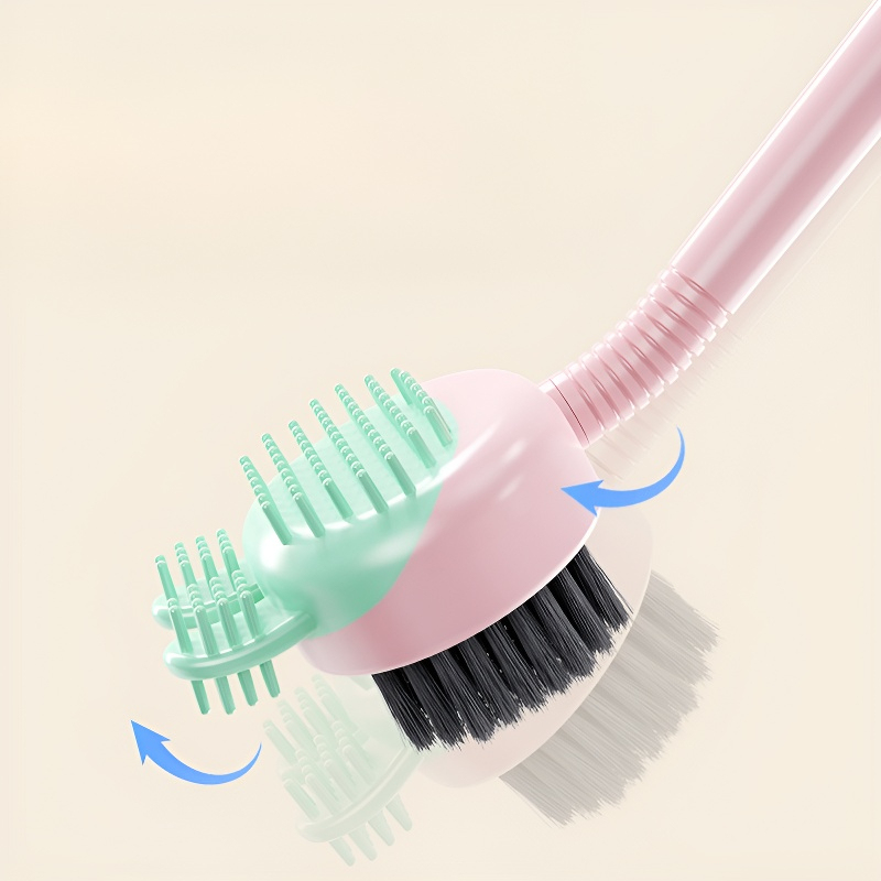 2-in-1 suction cup liquid-filling toilet brush