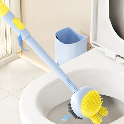 2-in-1 suction cup liquid-filling toilet brush