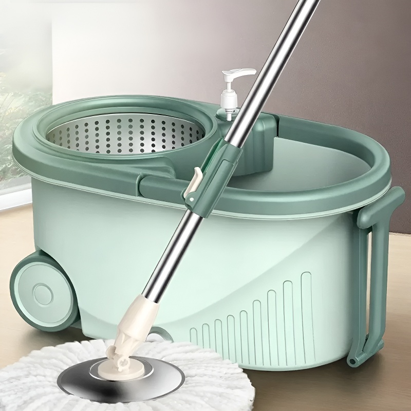 Home Rotating Manual Mop Bucket Set Hands-Free Dehydration