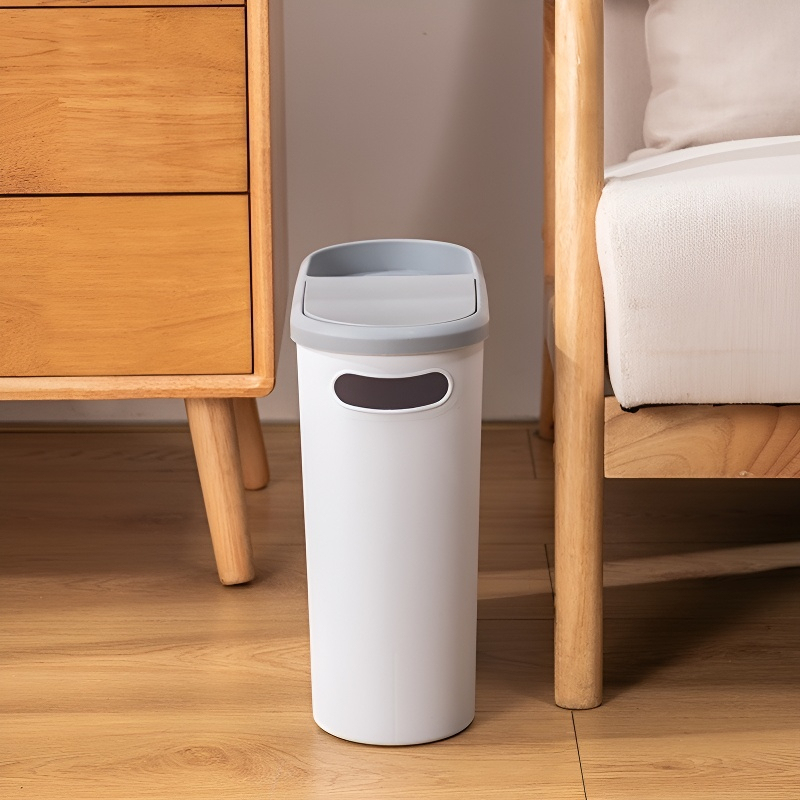 Household Press Top Trash Can for Tight Spaces