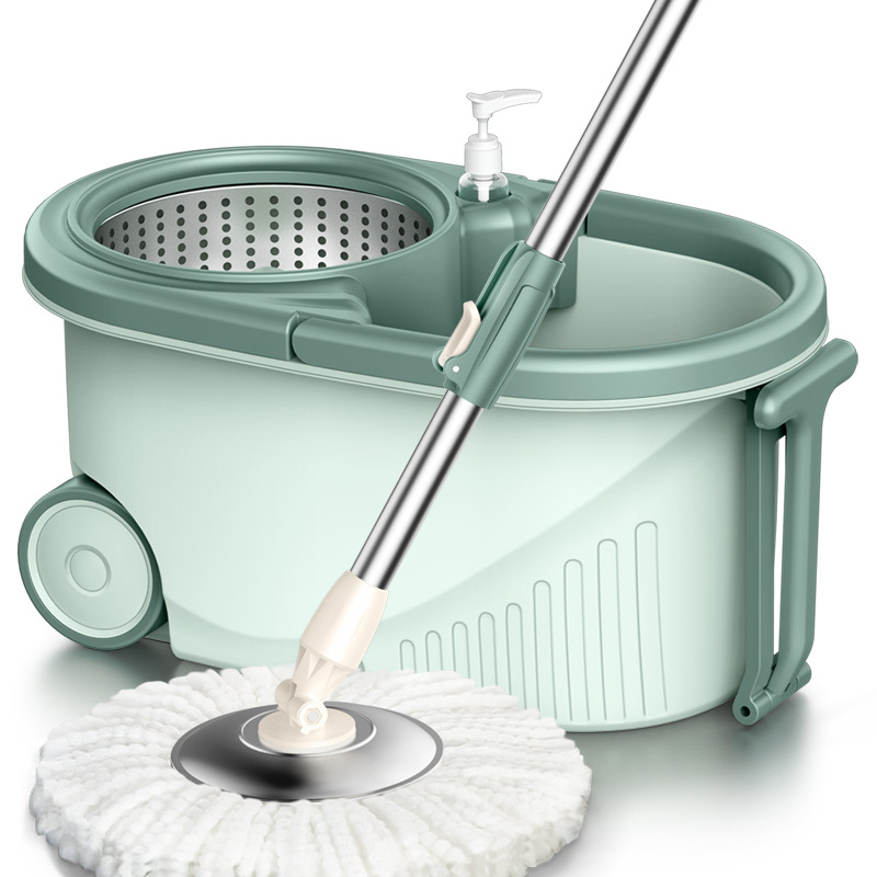 Home Rotating Manual Mop Bucket Set Hands-Free Dehydration