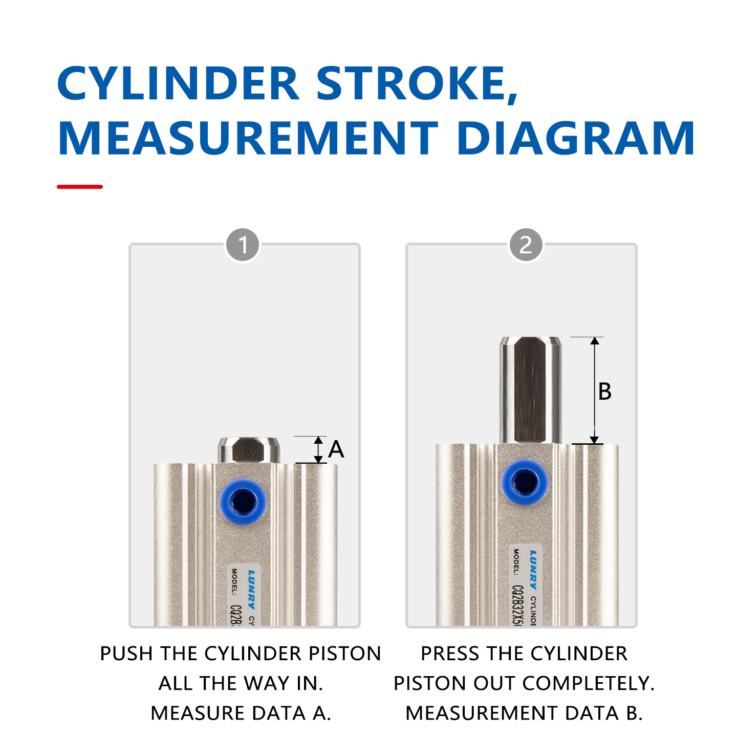CQ2B CDQ2B Aluminum Single Double Acting Compact Cylinder Pneumatic Cylinder