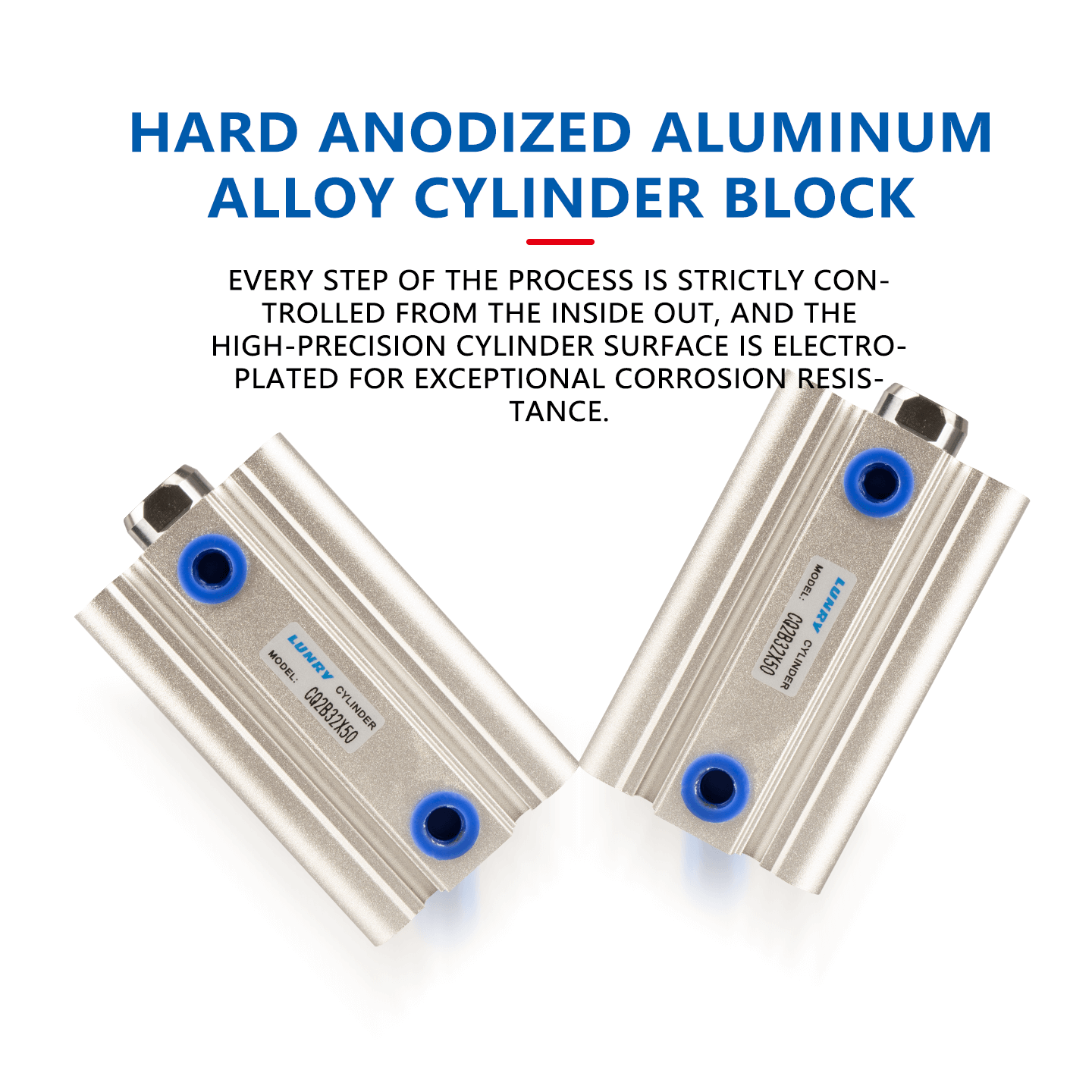 CQ2B CDQ2B Aluminum Single Double Acting Compact Cylinder Pneumatic Cylinder