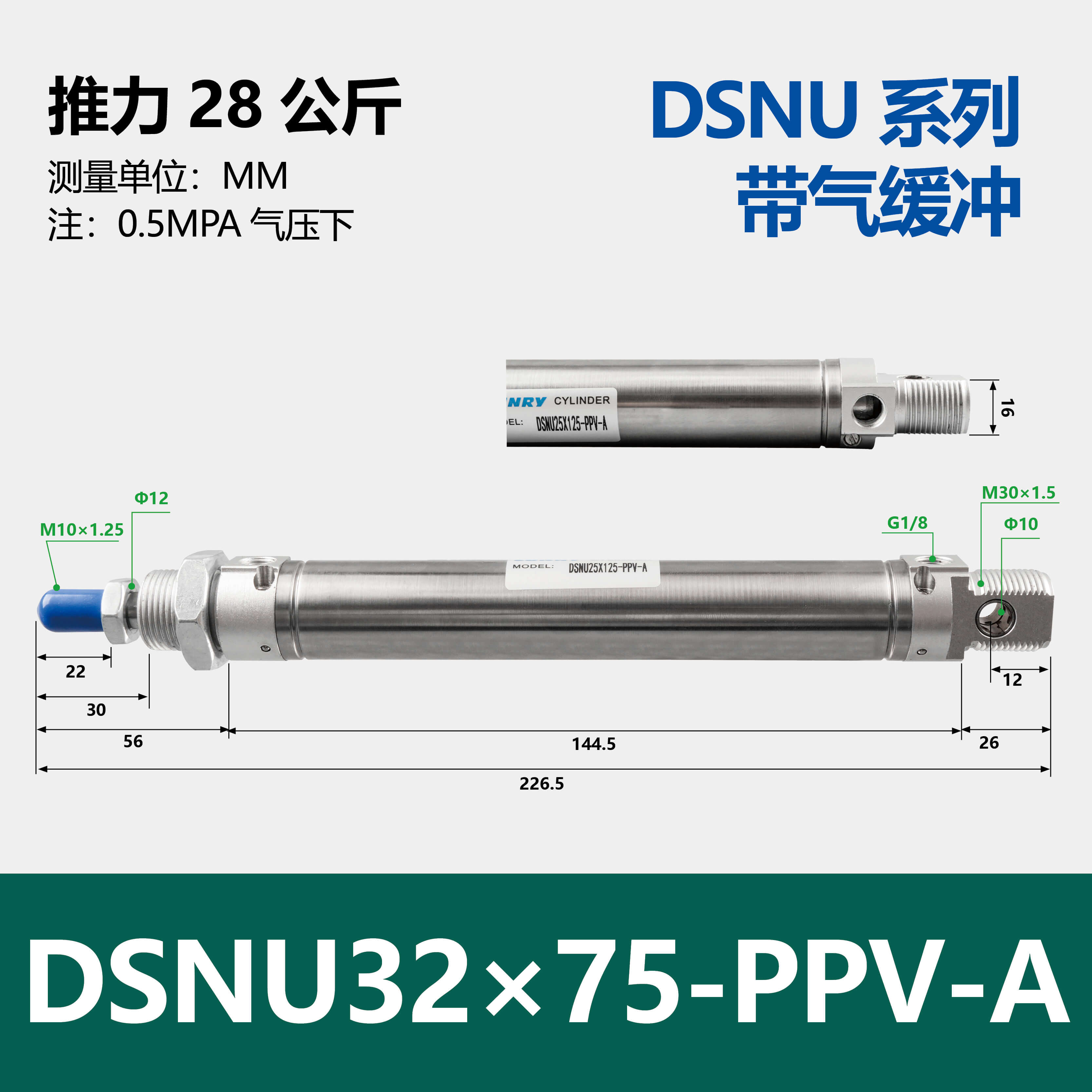 DSNU Double-acting Round Cylinder