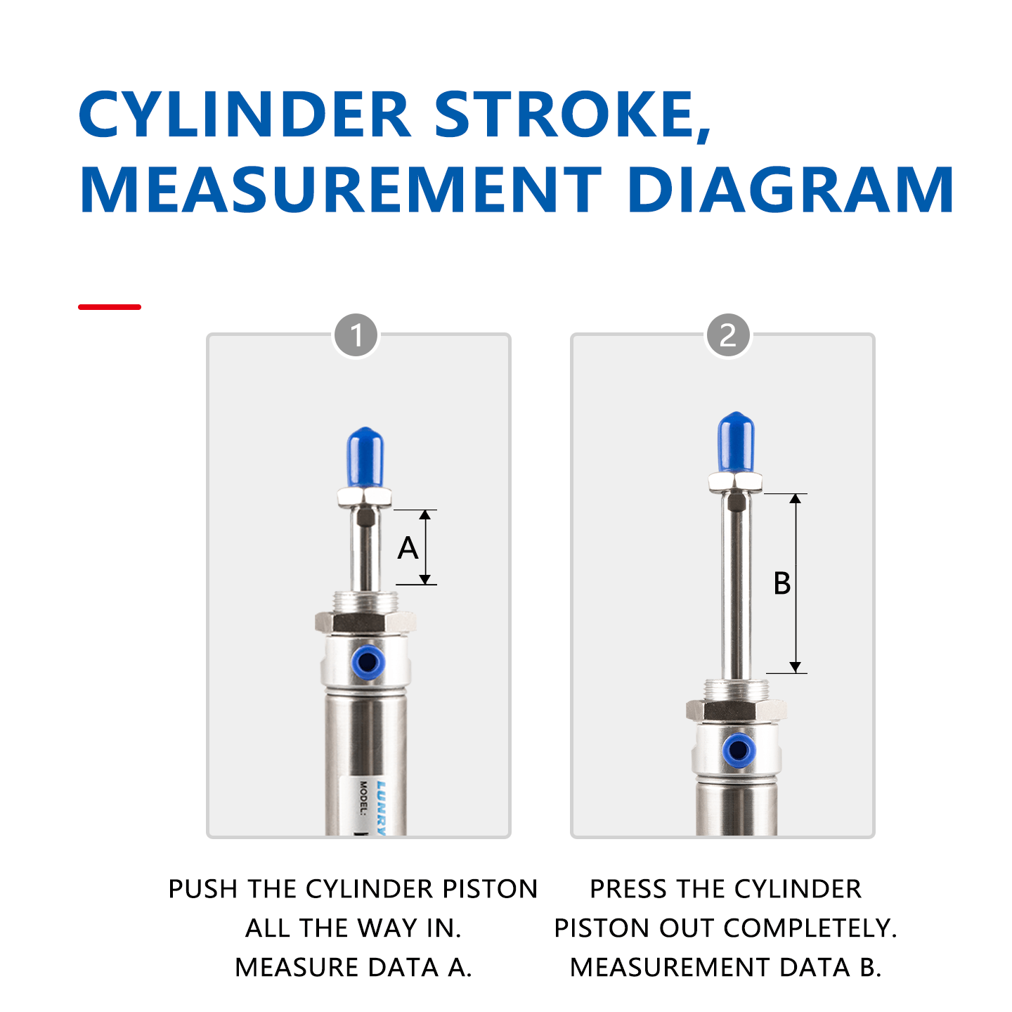MAJ Double Rod Adjustable Stainless Steel Mini Cylinder