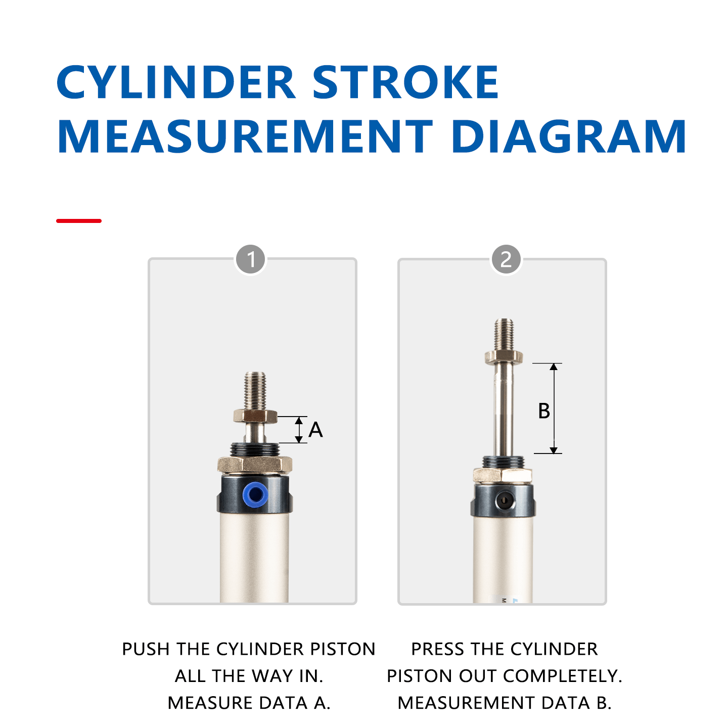 MAL Double Acting Aluminum barre mini Cylinder