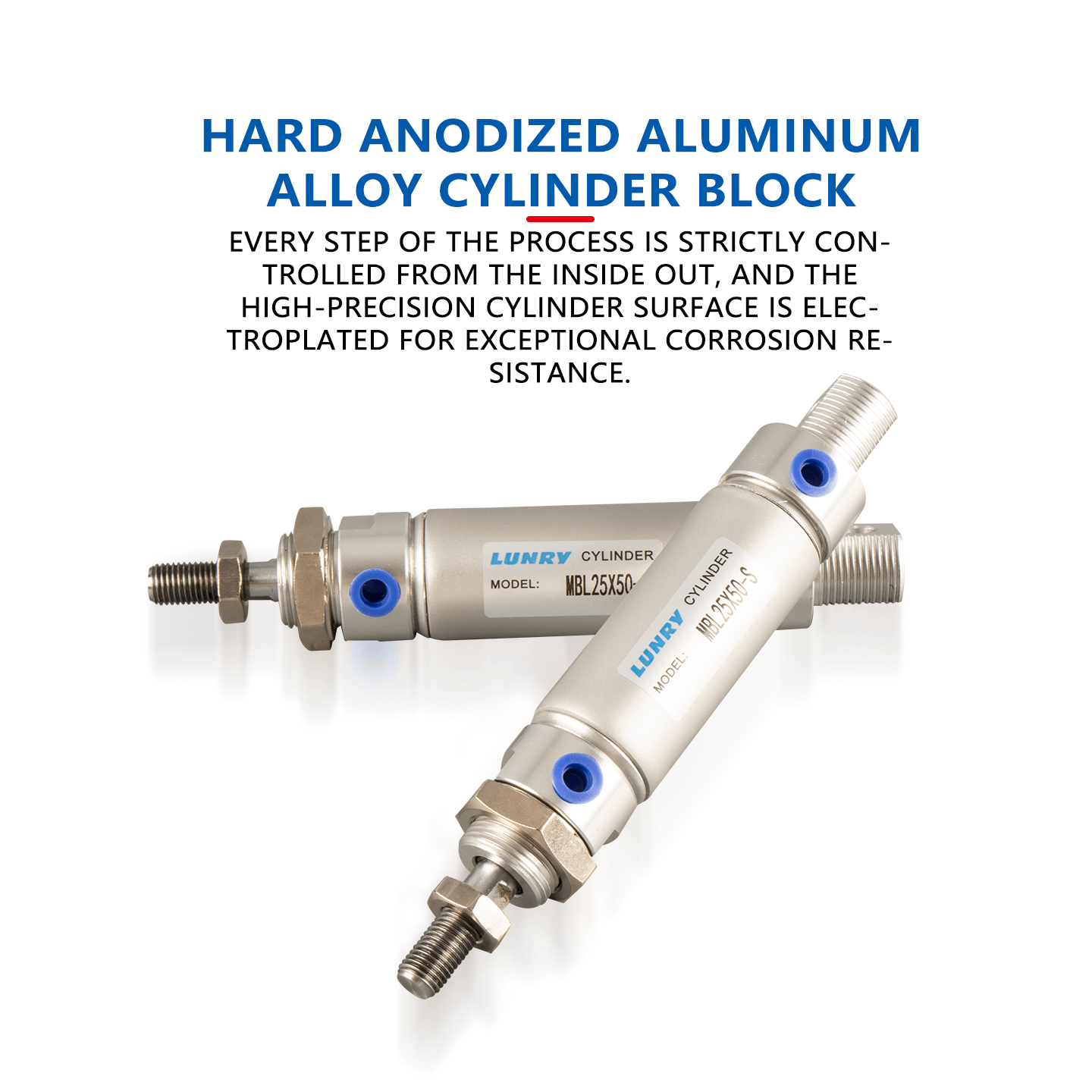 MBL Double Acting Aluminum barre mini Cylinder